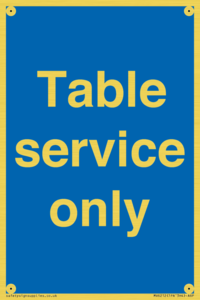 Table service only